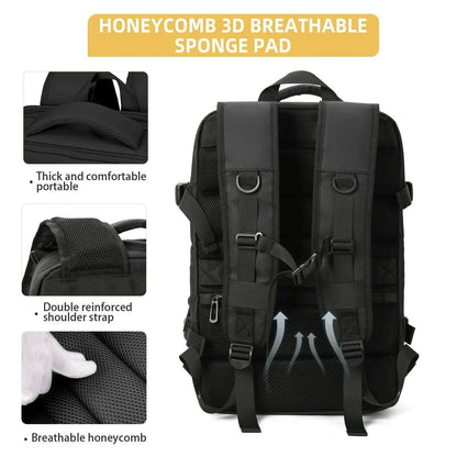Travel Backpack for Men Women, Large Capacity Camping Backpack, Expandable Multifunctional Backpack Easyjet Cabin Bag 45x36x20