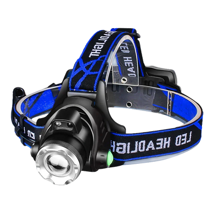 Powerful LED Headlamp Telescopic Zoomable Head Torch Outdoor Waterproof Rechargeable Fishing Camping Portable Headlight