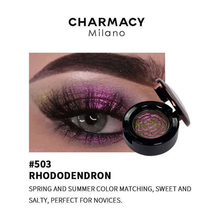 CHAEMACY 6 Colors Glitter Optical Chameleon Powder Eyeshadow Long Lasting Easy to Wear Eye Shadow for Women Makeup Cosmetic