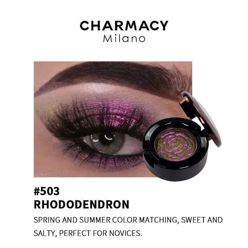 CHAEMACY 6 Colors Glitter Optical Chameleon Powder Eyeshadow Long Lasting Easy to Wear Eye Shadow for Women Makeup Cosmetic