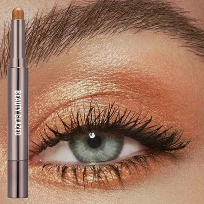BEAUTY GLAZED 10 Colors Eyeshadow Stick Long-lasting Waterproof Eyeshadow Pen with Double Head Brush Matte and Shimmer Shade