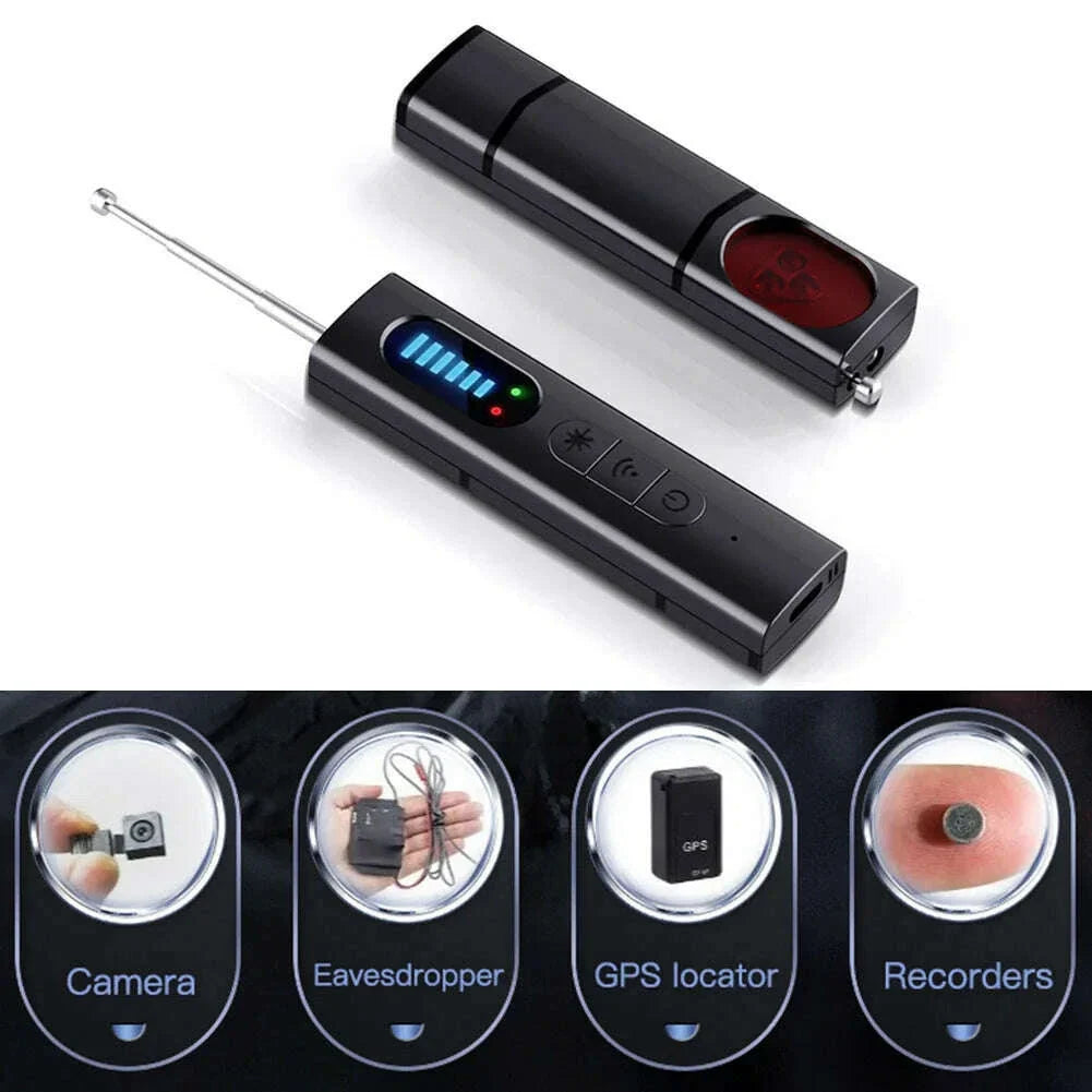 Wireless Camera Detectors 25H Working Time Listening Devices Finder Electronic Sweeper for Travel Hotel Car for Office Bathroom