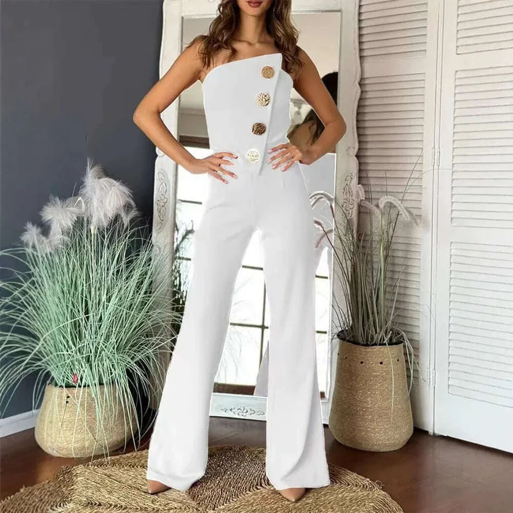 Elegant Jumpsuit for Women Dressy Sexy Off Shoulder Wide Leg Pant Suit One Piece Party Outfits  Wide Leg Pant Suit houlder Wide