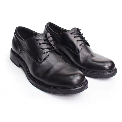 Men's Handmade Goodyear Sewn Derby Formal Shoes Soft Genuine Leather round Toe Comfortable Non-Slip Casual Shoes
