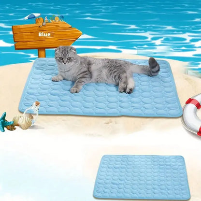 Dogs Self Cooling Mat Pet Cat Cooling Mat And Sleeping Pad For Pets Summer Cool Pads Blanket Washable Ice Silk Breathable Mat