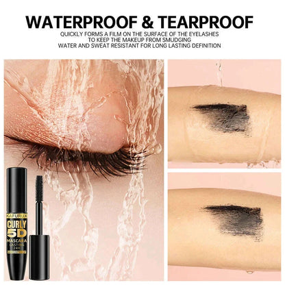 5D Black Waterproof Mascara Lengthens Eyelashes Extension Thick Silk Fiber Mascara Female Makeup Eye Cosmetics Tools for Gifts