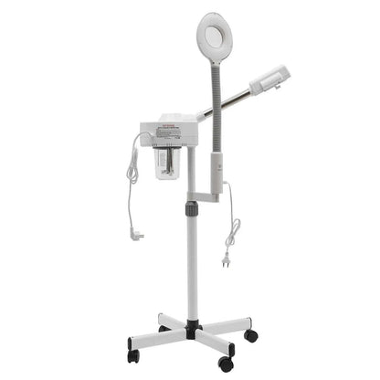 2 in 1 Combi Unit Steamer Magnifying Lamp Magnifying Lamp Hot Vapozone Ozone Streamer Steam Device Facial Sauna Machine 750W