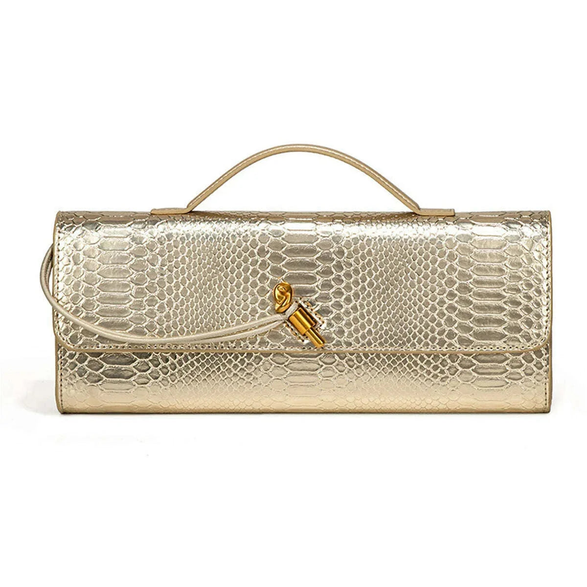 Burgundy bag cherry red envelope wine red envelope upscale new handbag European and American fashion crocodile flip hand organ b