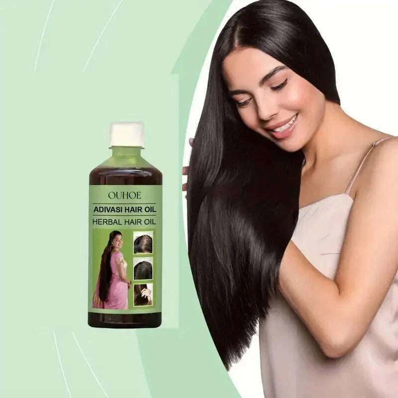India Adivasi Herbal Hair Oil Fast  Repair Damaged Thicken Hair Deep Cleansing Scalp Nourishing Strengthening Hair Care Products