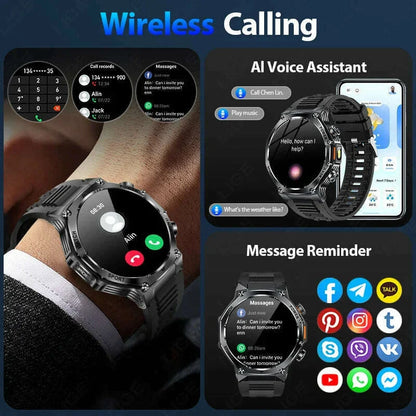 LIGE New Smart Watch Men 800mAh Ultra Long Battery Life Waterproof Outdoor Sport Watches Bluetooth Call Military Smartwatch 2025