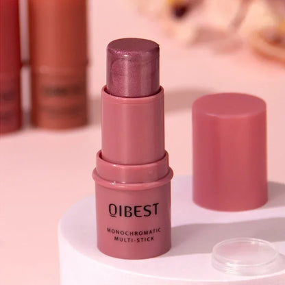 3-in-1 Cheek Blush Stick Lip Tinted Eyes Cheek Lips Brighten Cream Water-resistant Moisturizing Face Contouring Shadow Blusher