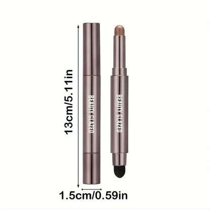BEAUTY GLAZED 10 Colors Eyeshadow Stick Long-lasting Waterproof Eyeshadow Pen with Double Head Brush Matte and Shimmer Shade