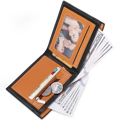 Men's wallet new carbon fiber multi slot zipper change bag card bag wallet men's short version