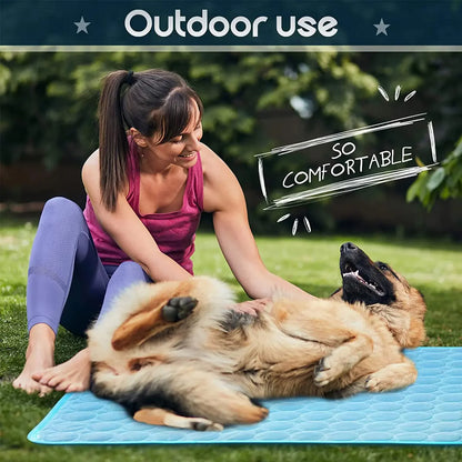 NONOR Dog Cooling Mat Summer Pet Bed for Dogs Cats Kennel Pad Breathable Pet Self Cooling Blanket Dog Car Seat Bed