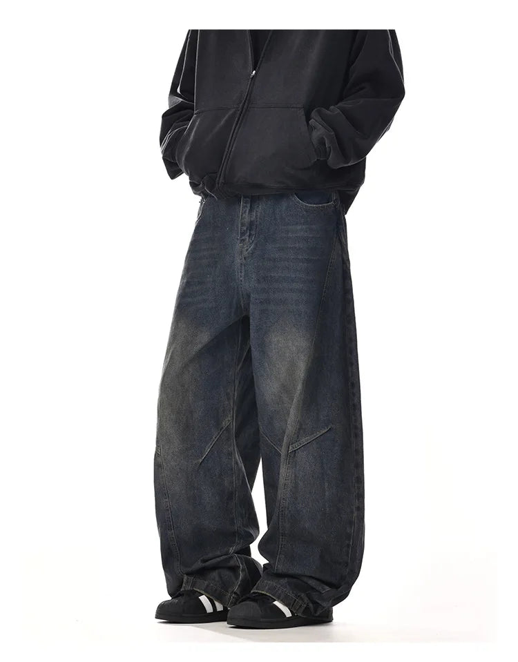 Y2K Men's Baggy Jeans Unisex Trendy Casual Wide-Leg Denim Pants High Street Quality American Style Streetwear Oversize Trousers