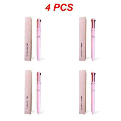 Multi-functional 4-in-1 Makeup Pencil Eyeliner Lip Liner Eyebrow Pencil Swivel Waterproof & Sweatproof Makeup Tools