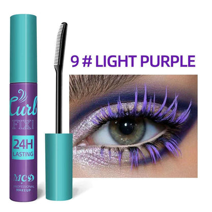 Colorful Slender Mascara Waterproof Fast Drying Curling Eyelashes Multicolor Lashes Makeup  Long Lasting Blue Green  Cosmetic