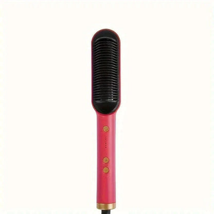 1 piece of straight hair comb, 2-in-1 electric straight hair curling styling tool, multifunctional straight hair straightener