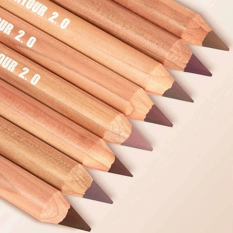 Nude Brown Lipliner Pen Wooden Matte Lip Liner Waterproof Lipstick Pencil Easy To Wear Non-stick Cup Lip Contouring Pen Cosmetic