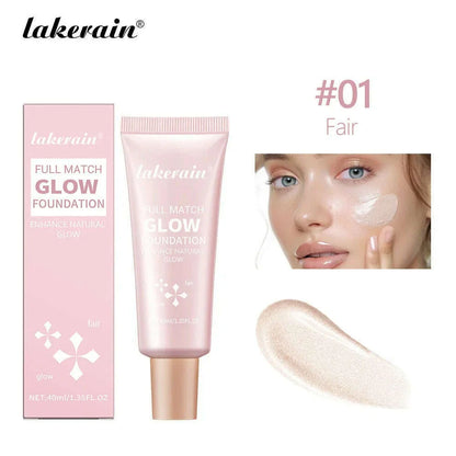 Glossy Liquid Foundation Long Lasting Oil-Control Face Foundation Full Coverage Concealer Waterproof Contour Makeup For Women