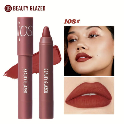 BEAUTY GLAZED 12 Colors Long-Lasting Waterproof Non-Stick Matte Lipstick Pen