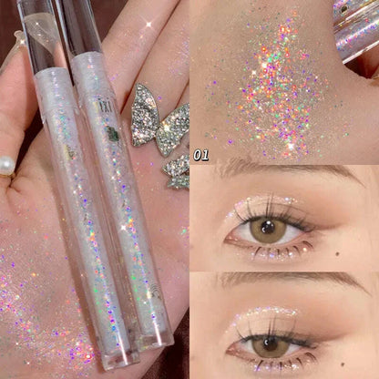 Glitter Highlighter Liquid Eyeshadow Pearlescent Brighten Lying Silkworm Waterproof Diamond Polarized Eyeshadow Makeup Cosmetic