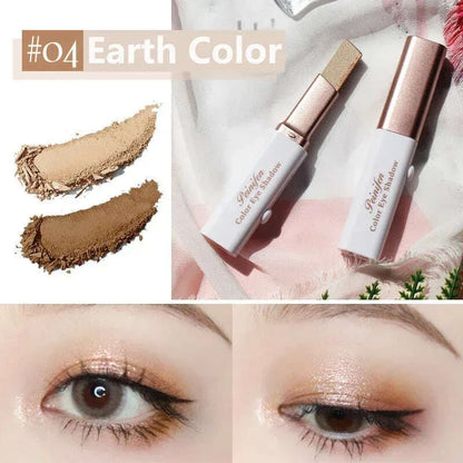 2 in 1 Pearly Glitter Highlighter Eyeshadow Stick Waterproof Long Lasting Shimmer Eye Shadow Eyeliner Lazy Beauty Eyes Make Up
