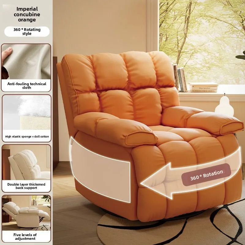 Household Living Room Sofa Chairs Rotatable Home Lazy Single Person Leisure Computer Chair Multiple Perspectives Can Sleep Chair
