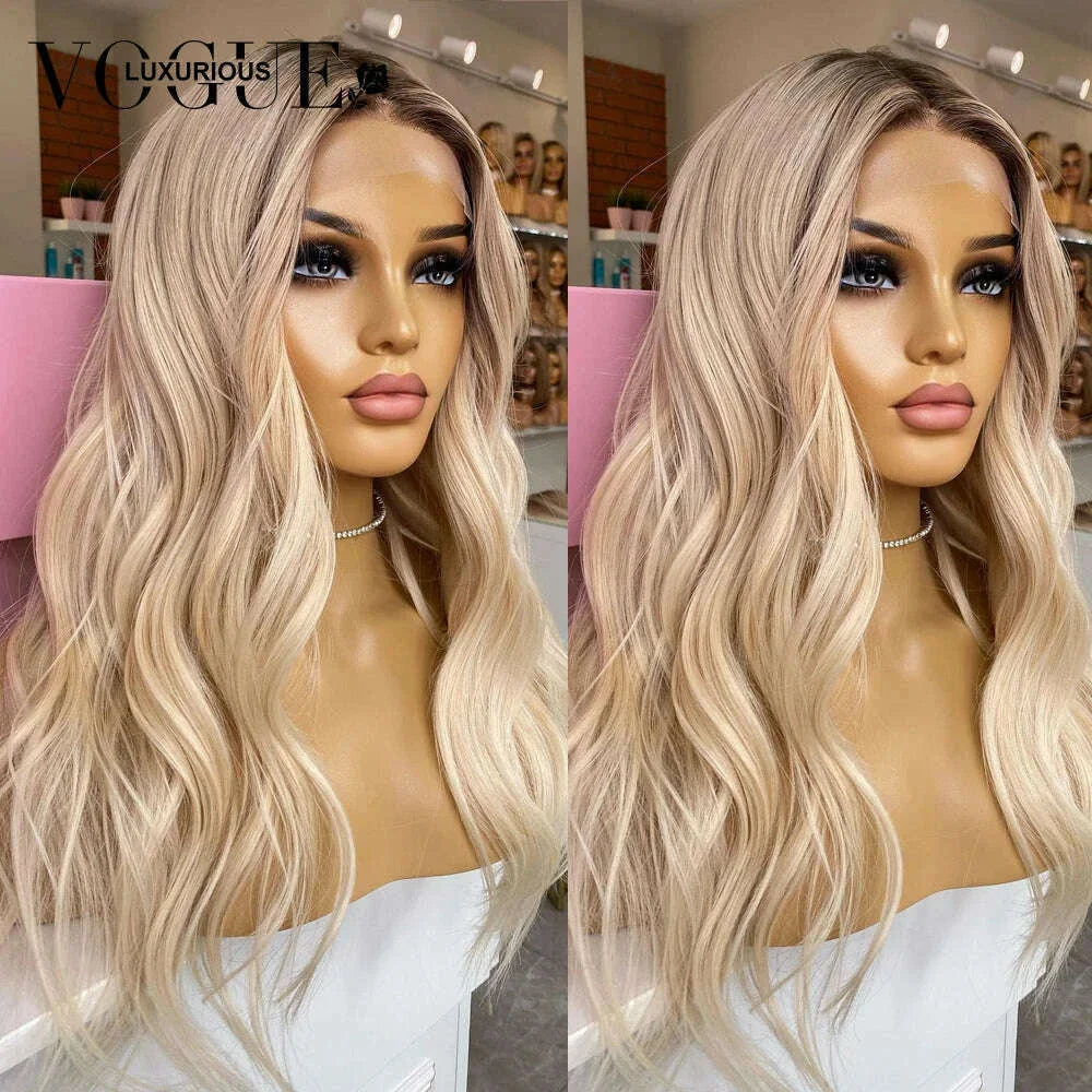 Christmas Cream Blonde Body Wave 100% Real Human Hair Wig Ash Blonde Preplucked 13x6 Lace Front Wig Pre Cut Ready To Wear Wigs