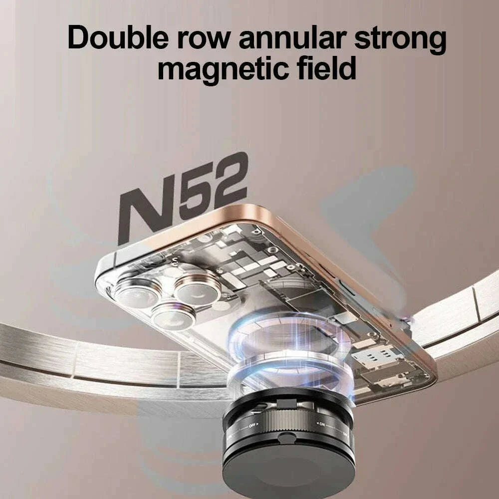 2025 Car Magnetic Phone Holder 720° Rotation Foldable Adjustable Vacuum Suction Cup Stand Bracket Desk Wall For iPhone Tesla