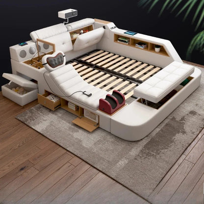 Luxury Storage Double Bed Modern Massager King Size Cameras Multifunctional Twin House Matrimoniale Bedroom Furniture