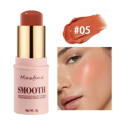 Sculpting Smooth Blush Stick With Natural Long Lasting Effect For Brightening And Universal Use On Eyeshadow And Lips