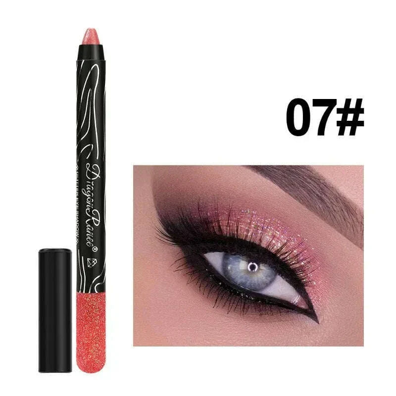 Shiny Pearlescent Highlighter Eyeshadow Pencil Waterproof Lasting Glitter Eyeliner Gel Pen Makeup Lying Silkworm Eyeshadow Pen