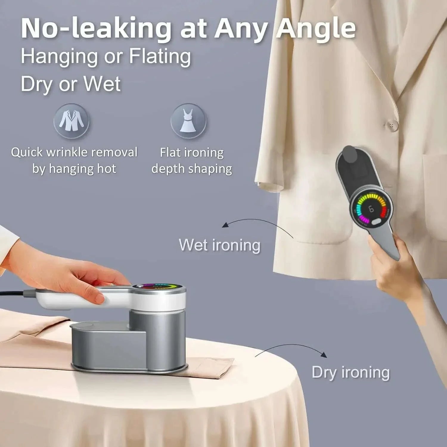 New Intelligent Steam Ironing Machine Portable Travel Steamers for Clothes LCD Diplay Screenc Mini Handheld Garment Iron Steamer