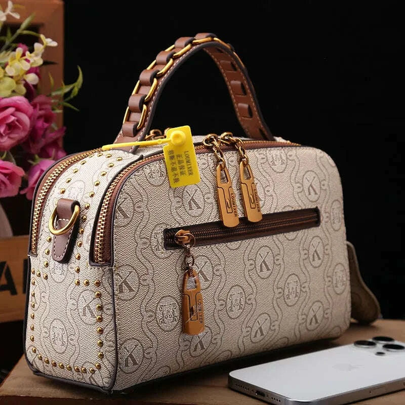 Light luxury brand women's handbag 2025 new autumn and winter fashion retro designer high-end single shoulder crossbody small sq