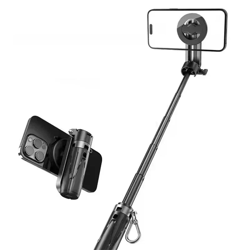 Pocket Mini Bluetooth Magnetic Selfie Stick Telescopic Multifunctional Tripod Stand for IPhone Android Magsafe Travel Monopod