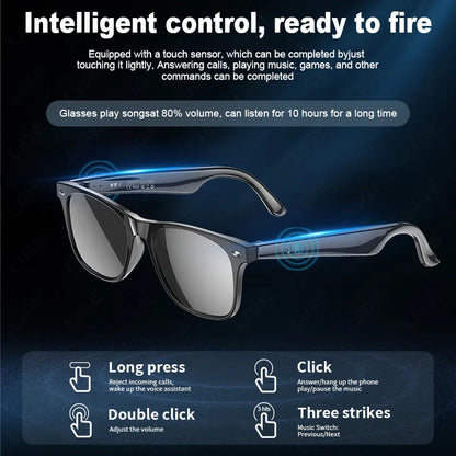LIGE Smart Glasses 163 Language AI Intelligent Real-time Translation Sunglasses Sport Fitness Bluetooth Calling Music Eyeglasses