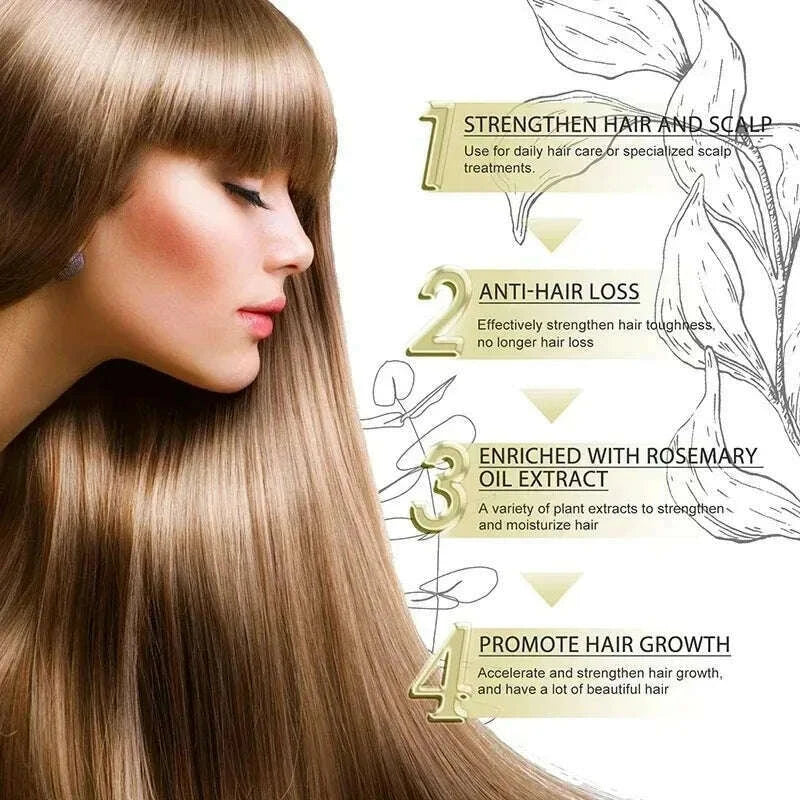 60ml Rosemary Dense Hair Essential Oil Repairs Hair Damage Prevent Hair Loss Soften Hair Strengthen Hair Roots Nourishe Hair Oil