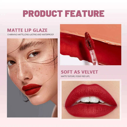 13 Colors Waterproof Matte Velvet Lip Tint Collection - Long-Lasting, Smudge-Proof, Nude Lip Glaze for a Sexy, Smooth Finish - P