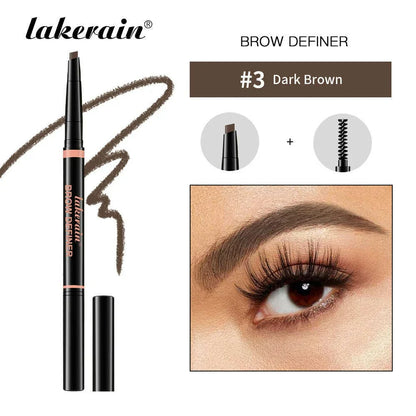 lakerain3 color triangle tip eyebrow pencil waterproof sweatproof not smudge stereo line sculpture triangle eyebrow pencil