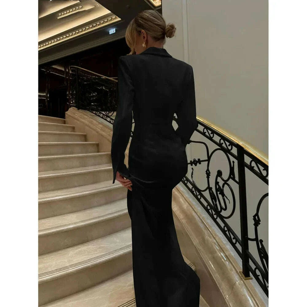 Prom Dresses for Women Elegant V-Neck Single Breasted Straight Party Gowns Fashion Floor Length Formal Evening Dresses 2025