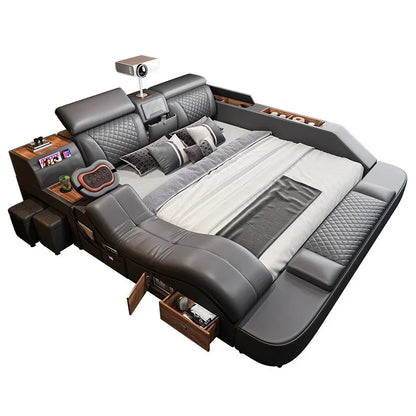 Smart Monster Frame Mattress Storage Bed Full Double Size Murphy Container Twin Bedroom Furniture