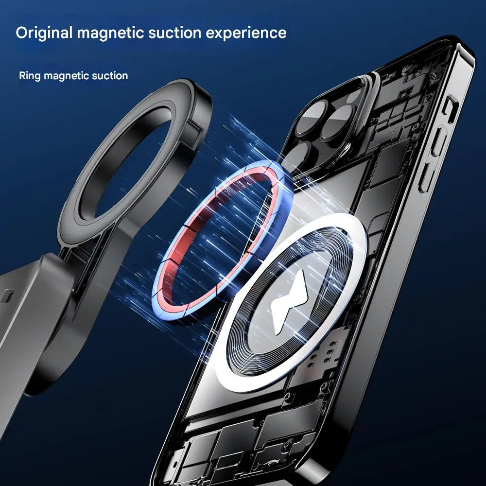 Upgraded Multi-Function Foldable Magnetic Phone Holder Selfie Stick, DSLR-Style Rotation Tripod Portable Remote ControlUpgraded