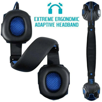 Wired Gaming Headphones for PS4 PS5 Xbox Smartphone Laptop PC Bass Stereo Gamer Headset Helmet with 120° Adjustable Microphone