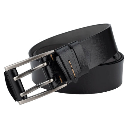 Men's Double Pin Buckle Genuine Leather Belt Casual 4.1cm