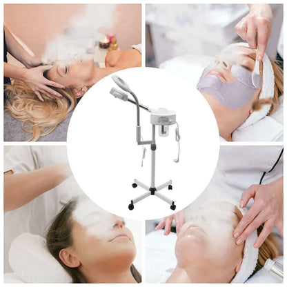 2 in 1 Combi Unit Steamer Magnifying Lamp Magnifying Lamp Hot Vapozone Ozone Streamer Steam Device Facial Sauna Machine 750W