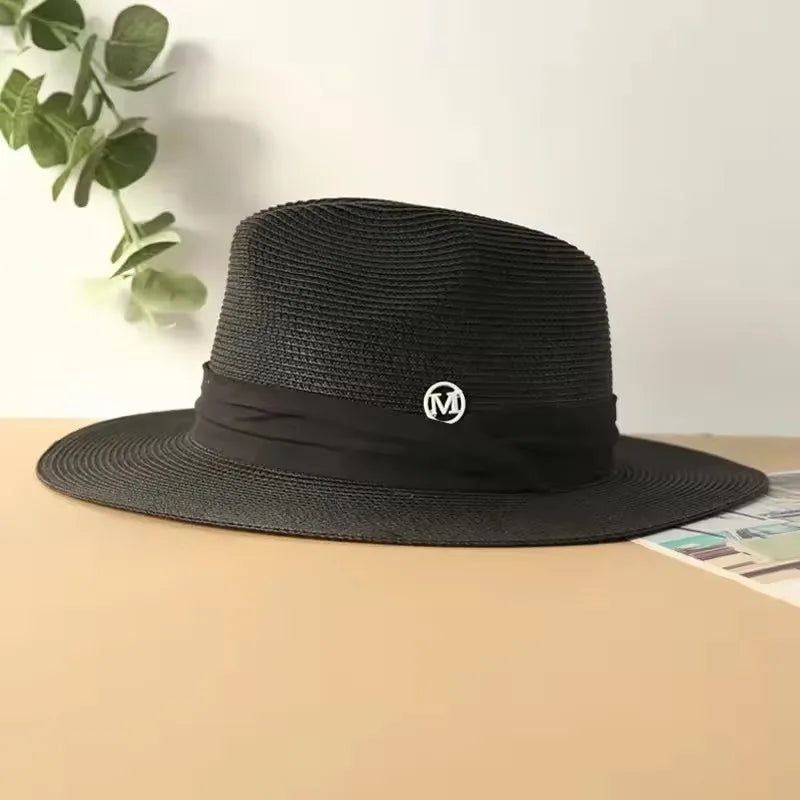 Summer Large Size 64cm Classic Sun Hats for Men Women Panama Hats Couple Wide Brim Beach Straw Hat Big Head Plus Size Fedora Hat