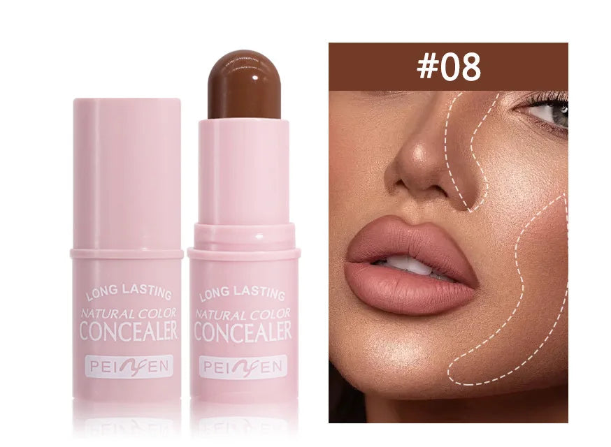 Highlighter Stick Brightening Skin Tone Contouring Natural Stereo Concealer Cream Makeup Base Foundation Multi-Purpose Stick