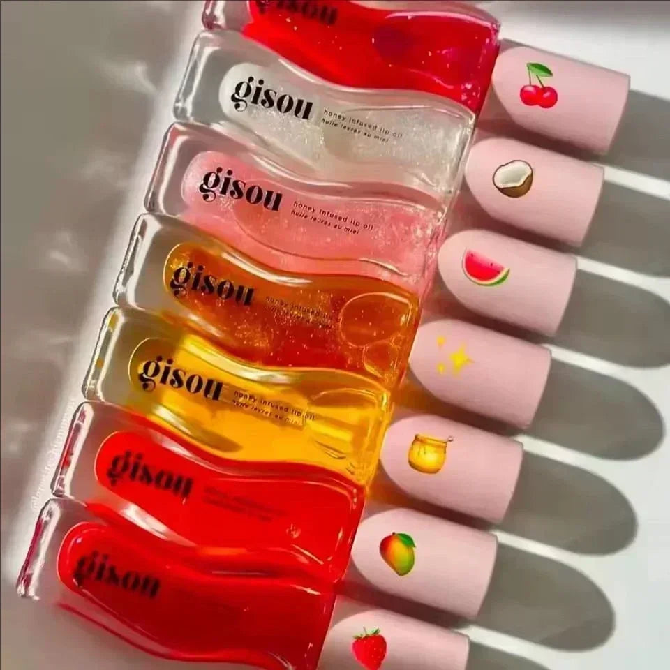 Gisou Fruit Honey Lip Balm Long Lasting Moisturizing Nourishing Lip Oil Gloss Care Exfoliating For Women Improve Lip Dryness