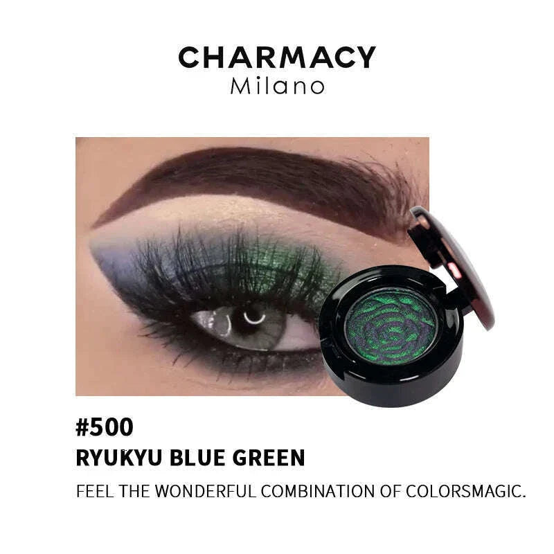 CHAEMACY 6 Colors Glitter Optical Chameleon Powder Eyeshadow Long Lasting Easy to Wear Eye Shadow for Women Makeup Cosmetic